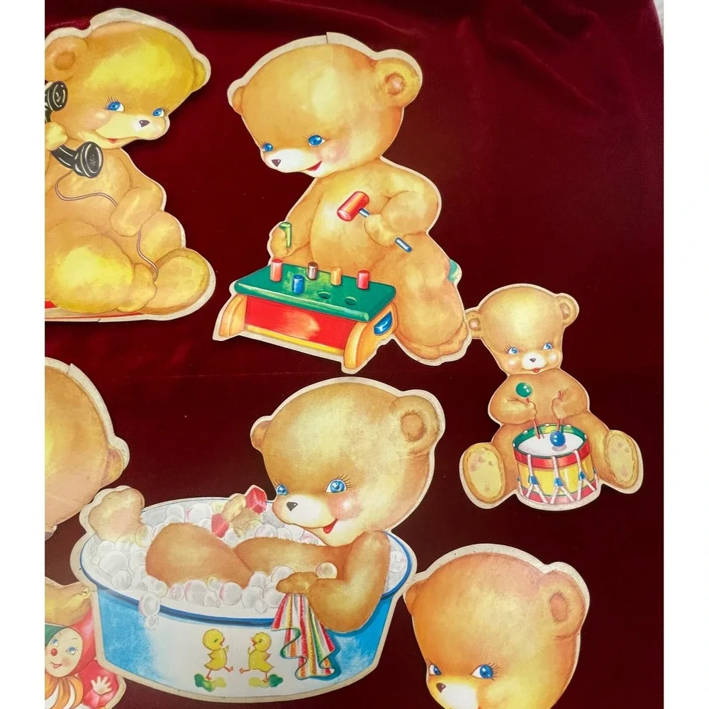1956 Honey Bears Con-Tact Cut-Out Set‎ RARE